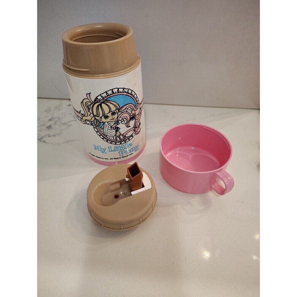 Vintage 1986 My Little Pony Aladdin Thermos for Kids Lunchbox Collectible Pink - Picture 13 of 15